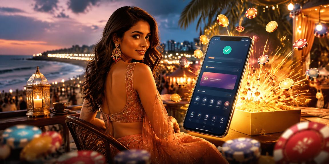 A player enjoying mobile VIP access near Marina Beach Chennai