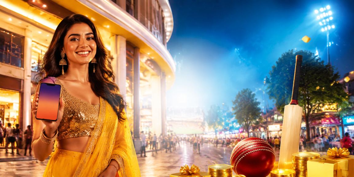 Cricket betting in Delhi Connaught Place with market night atmosphere